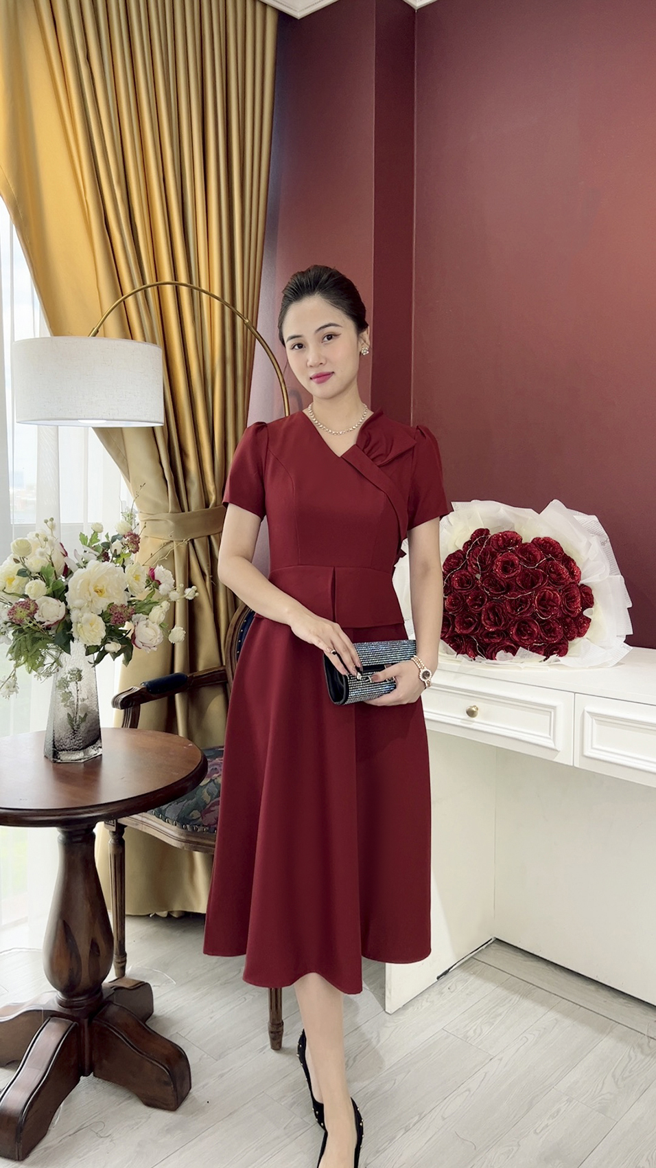 Áo Trung Niên [ Linh Trà ] (TM 861) Bigsize Màu Sắc Trẻ Trung Tươi Sáng Họa Tiết Sang Trọng Đi Làm Đi Tiệc Cho Bà Cho Mẹ