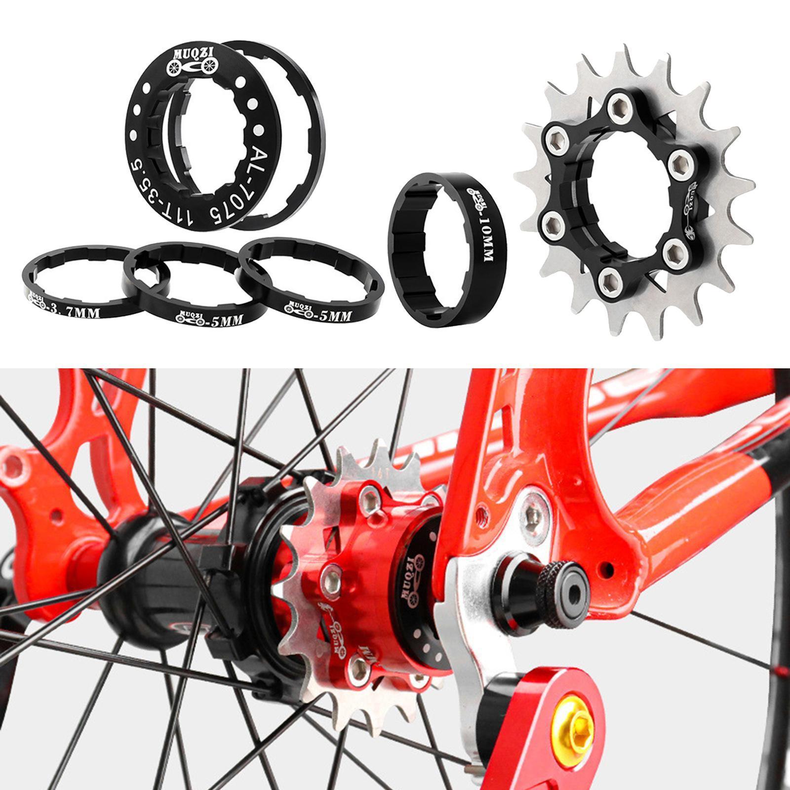 Single Cassette Cog Fixed Gear Conversion Set for 7-10s Hubs