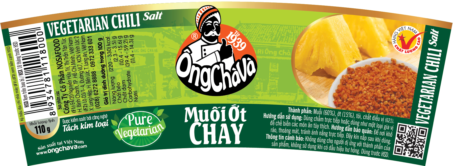Muối Ớt Chay Ông Chà Và 110g