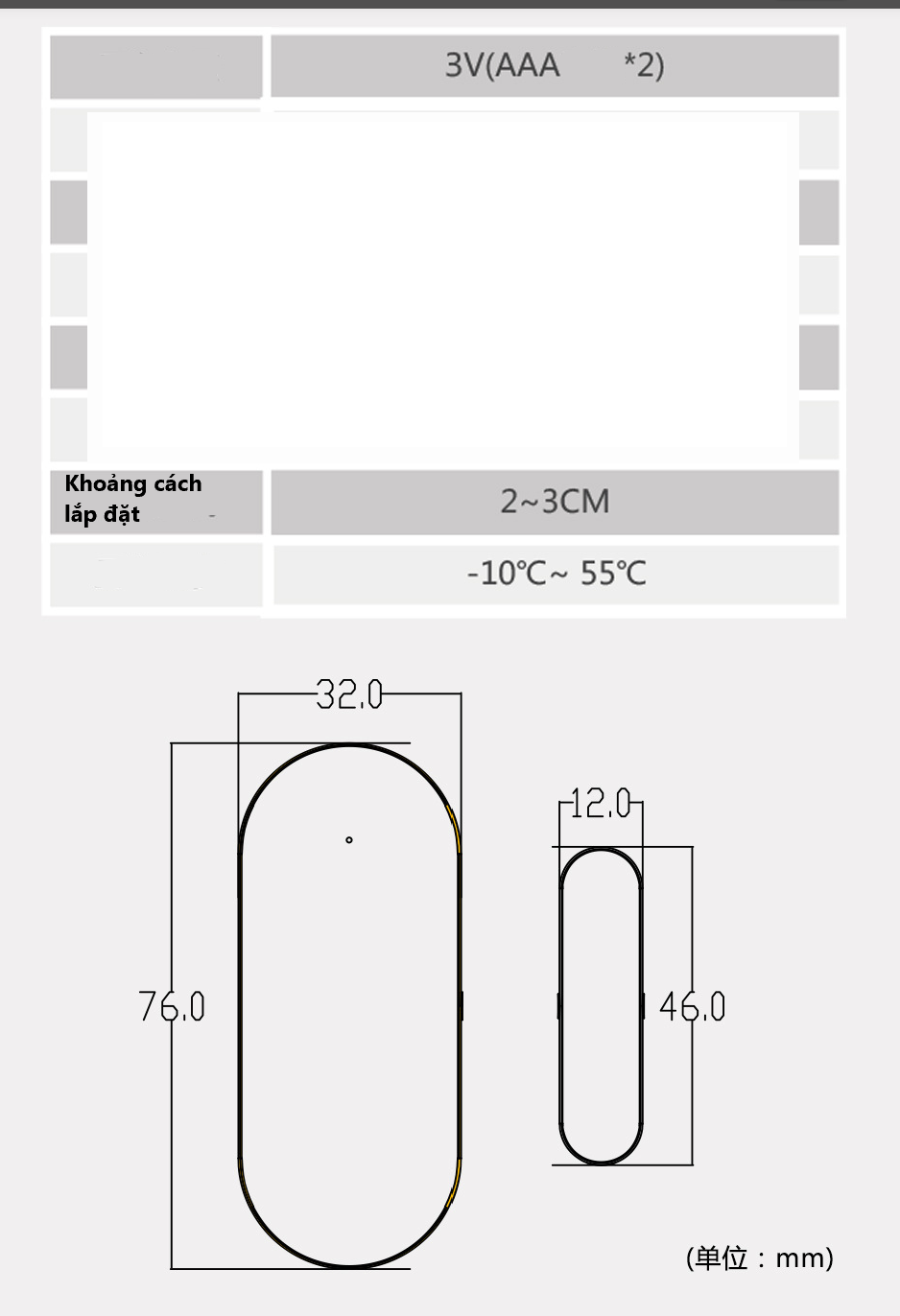 Thiết bị BÁO ĐỘNG TRỘM đóng mở cửa (sóng Zigbee)