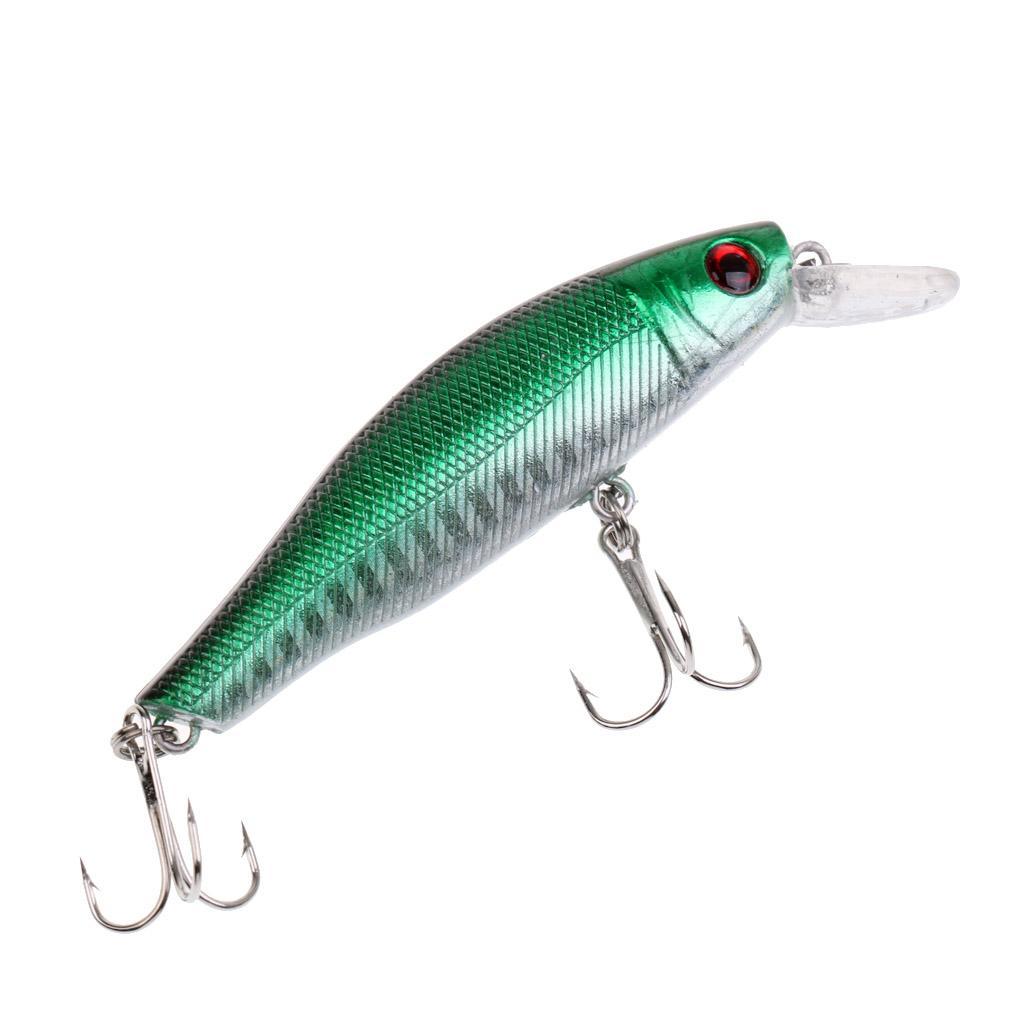 6 Pieces 8cm Fishing Lure Hard Bait Fish Minnow Artificial Baits Fishing Wobbler Lures Crankbait with VMC Hooks Fishing Equipment