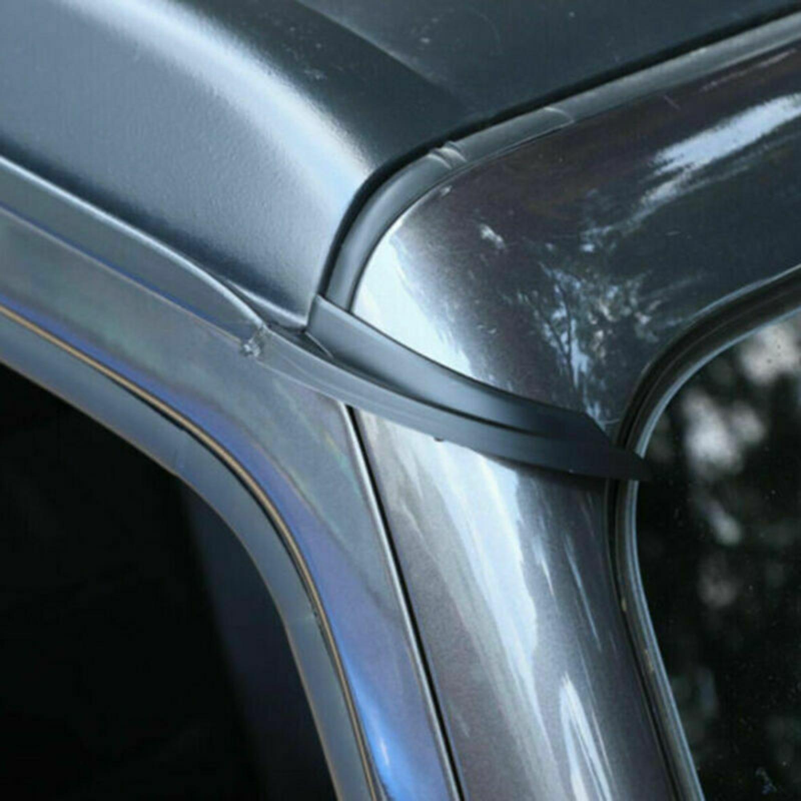 2 Pcs Water Rain Gutter Extension For Jeep Wrangler JL 2018 2019 2020 Black