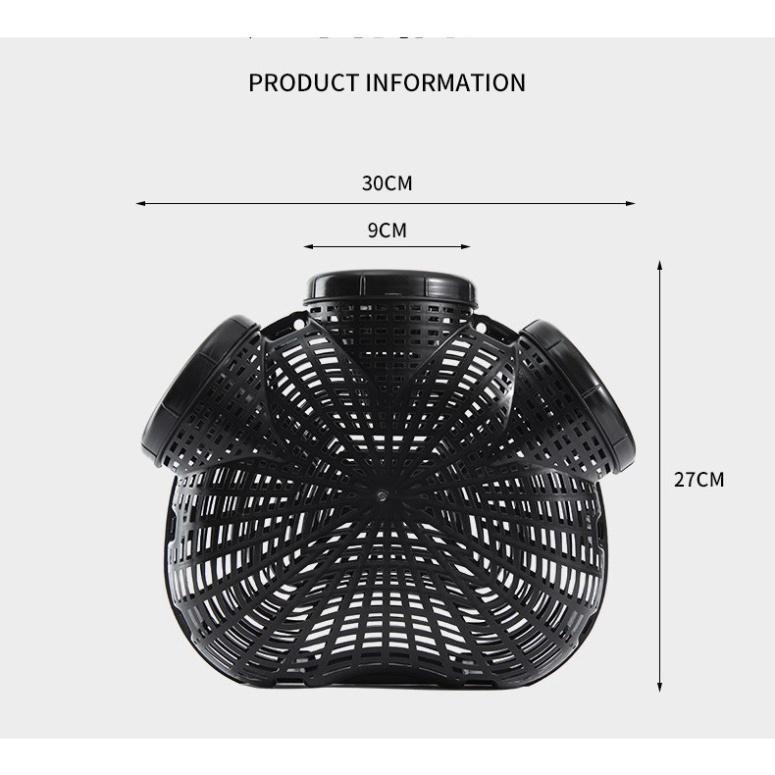 [] RỌ BẮT CÁ, BẪY LƯƠN, ẾCH, CUA, TRẠCH 3 LỖ BẰNG HỰA PVD MẪU MỚI 2022 [SALE] - sale to