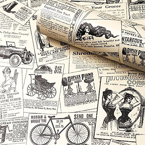 Giấy dán tường chất liệu decal chống nước, in hình giả báo, kích thước 0.45m x 10m / cuộn