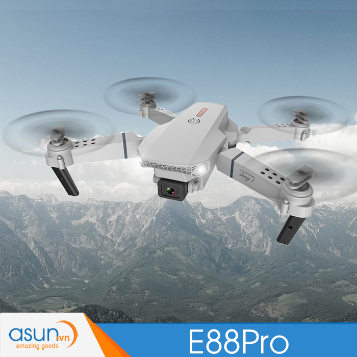 Flycam E88 Pro 2 camera kép , Drone camera mini 4K wifi mắt quang cân bằng khi bay, ảnh truyền trực tiếp về điện thoại, Fly cam giá rẻ, Máy bay flycam, Máy bay camera mini 4K,