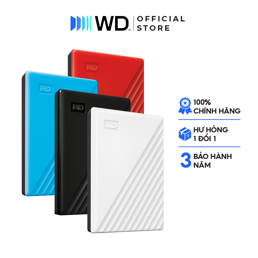 Ổ Cứng Di Động WD My Passport Hàng Chính Hãng - Xanh - 4TB