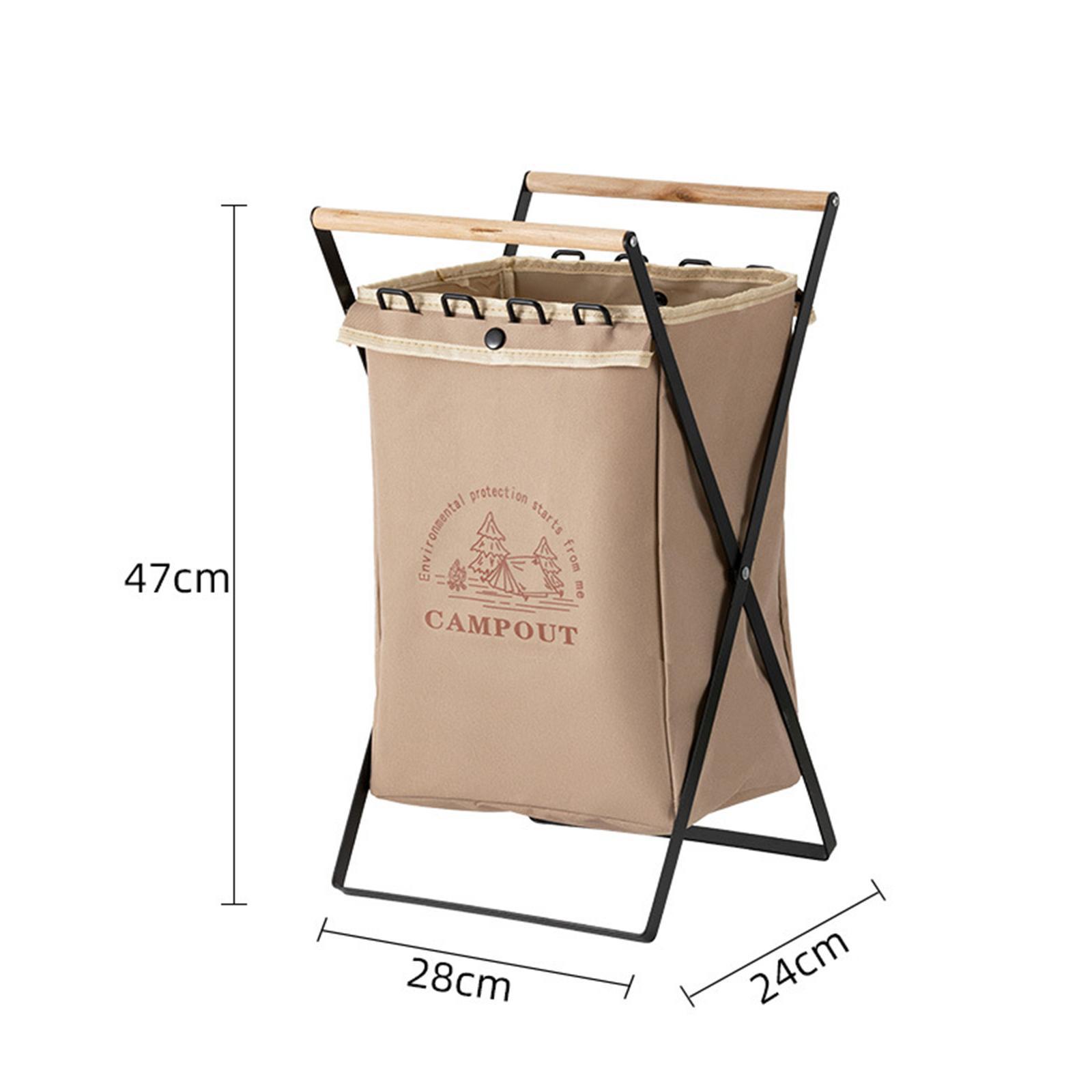 Foldable Trash Bags Holder Stand Frame Portable for Beach Household Barbecue