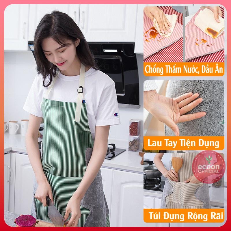 Tạp Dề Cao Cấp Họa Tiết Kẻ Sọc màu xanh