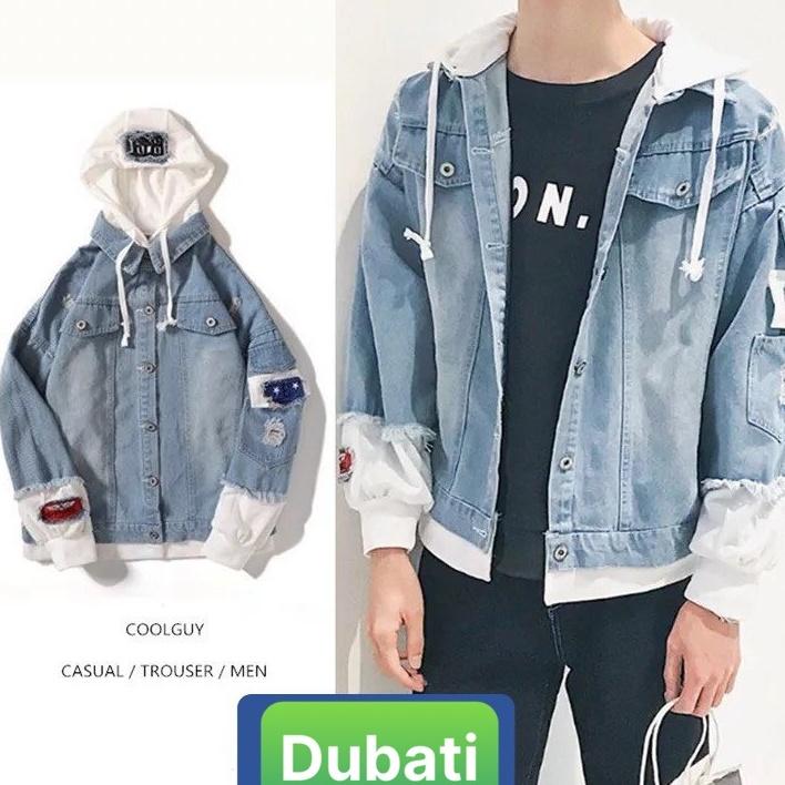 ÁO KHOÁC JEAN NAM NỮ UNISEX CHẤT BÒ PHỐI NÓN NỈ PHONG CÁCH HÀN QUỐC - DUBAI FASHION