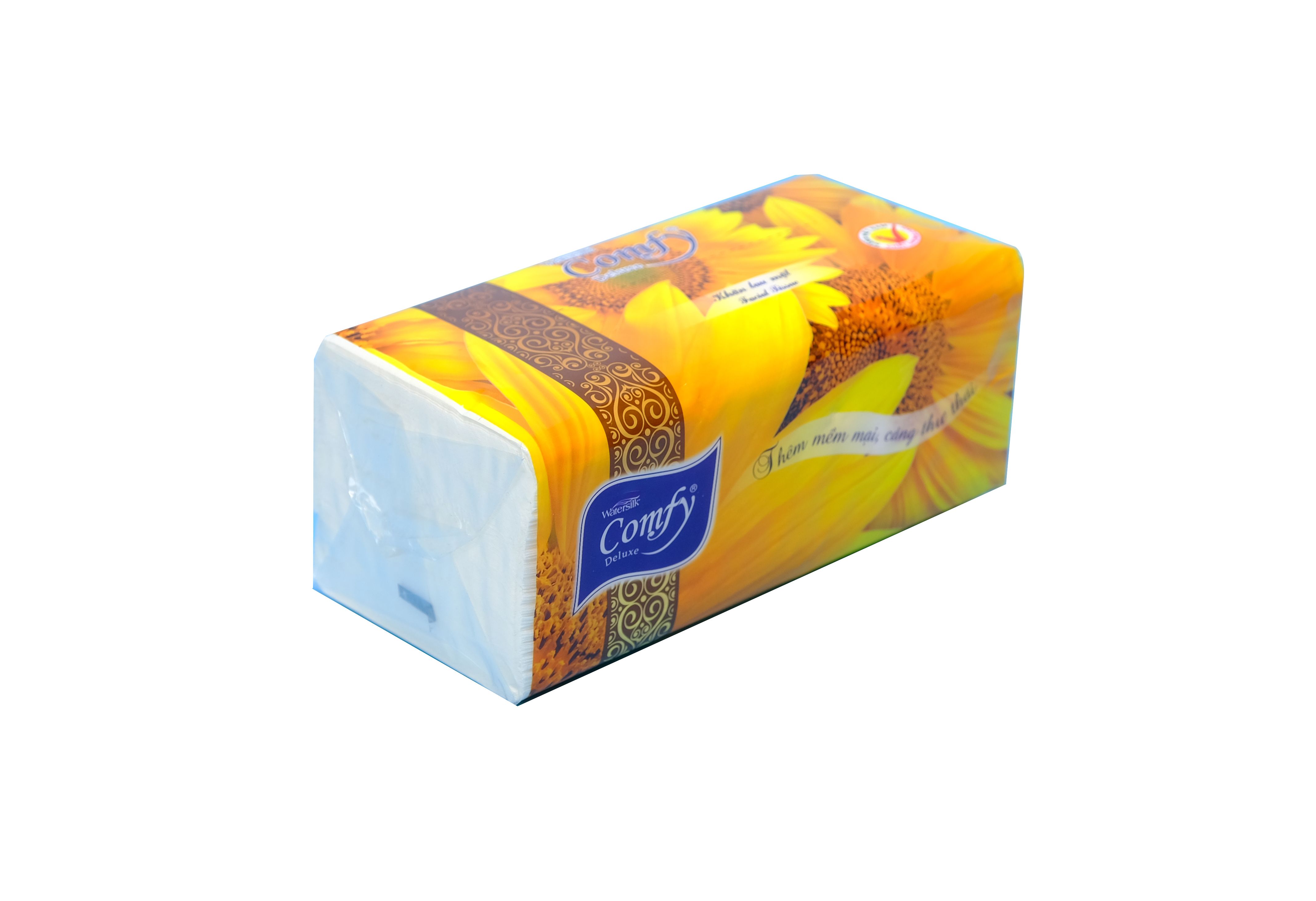 Khăn giấy ăn cao cấp COMFY Deluxe 250 tờ/gói, 2 lớp dai mịn - 100% Bột giấy nguyên sinh - Hàng chính hãng.