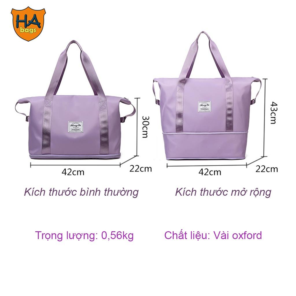 Túi đựng hành lý du lịch 2 tầng kích thước 43x42x22cm, túi có ngăn chống thấm nước HM1002