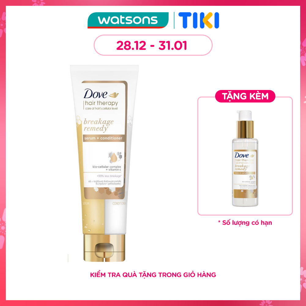 Kem Xả Serum Dove Phục Hồi Ngăn Tóc Gãy Rụng Breakage Remedy Serum + Conditioner 230ml