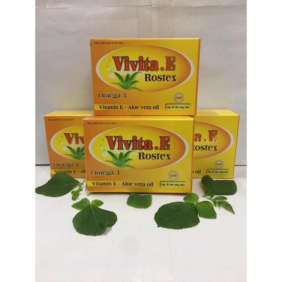 VIVITA E ROSTEX Cung cấp vitamin e - lô hội - Omega 3 giúp da mịn màng, chống oxy hóa  - Rostex- Tủ Thuốc Bảo Châu