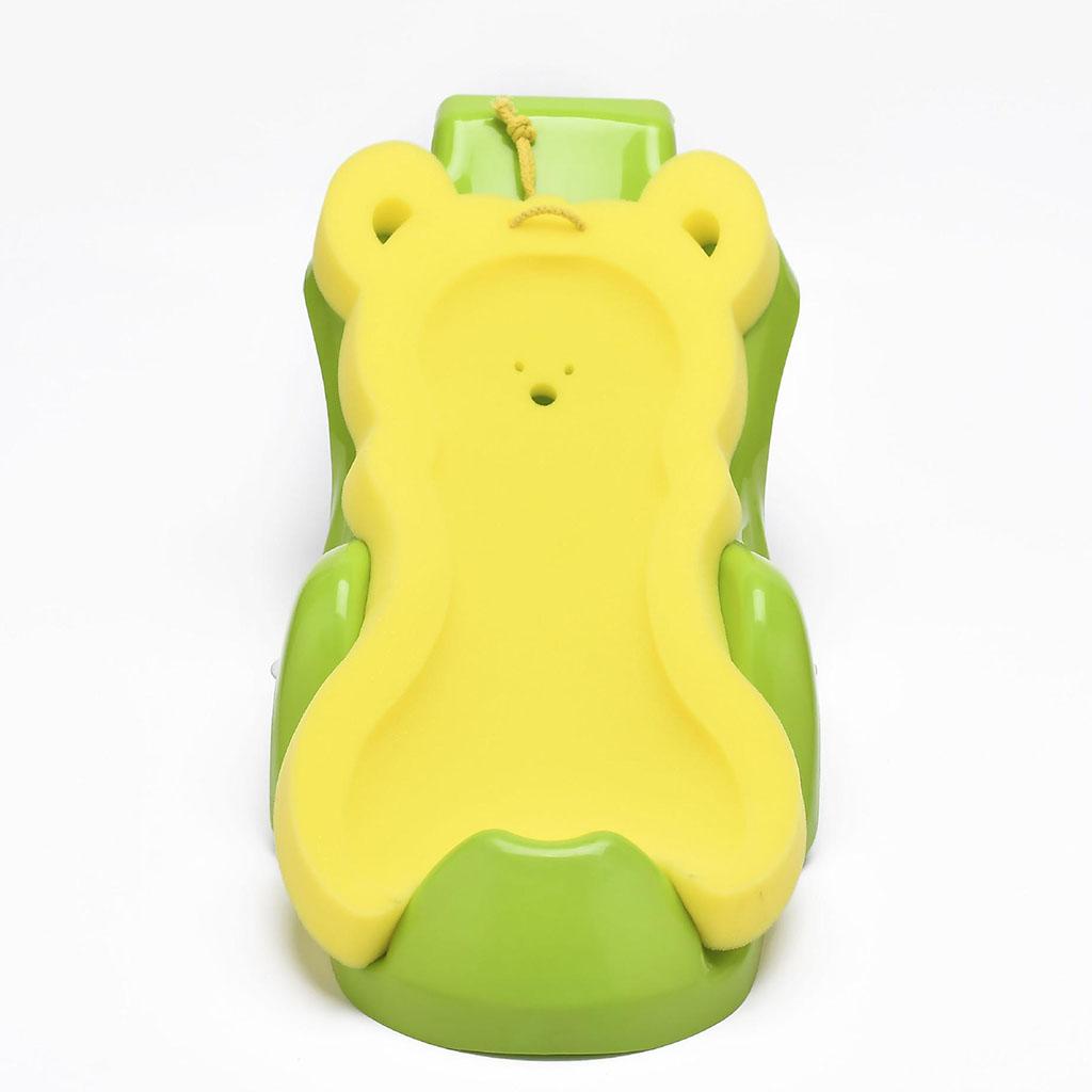 2pcs Bath Sponge Infant Bath Cushion Comfy And Skid Proof Bathing Mat Yellow