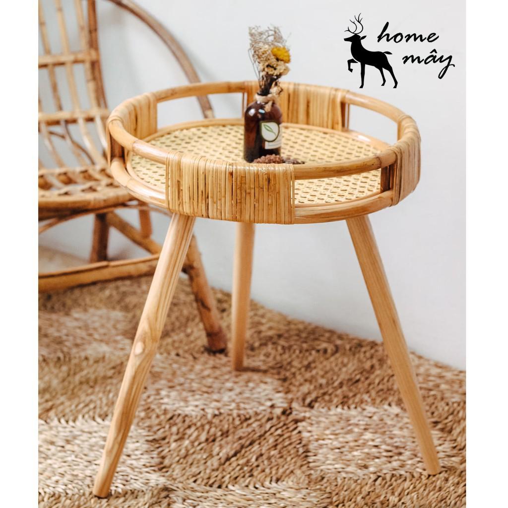 Combo bàn ghế mây tre HOME MÂY đan tự nhiên phù hợp cho quán cafe / bộ decor gia đình / ban công