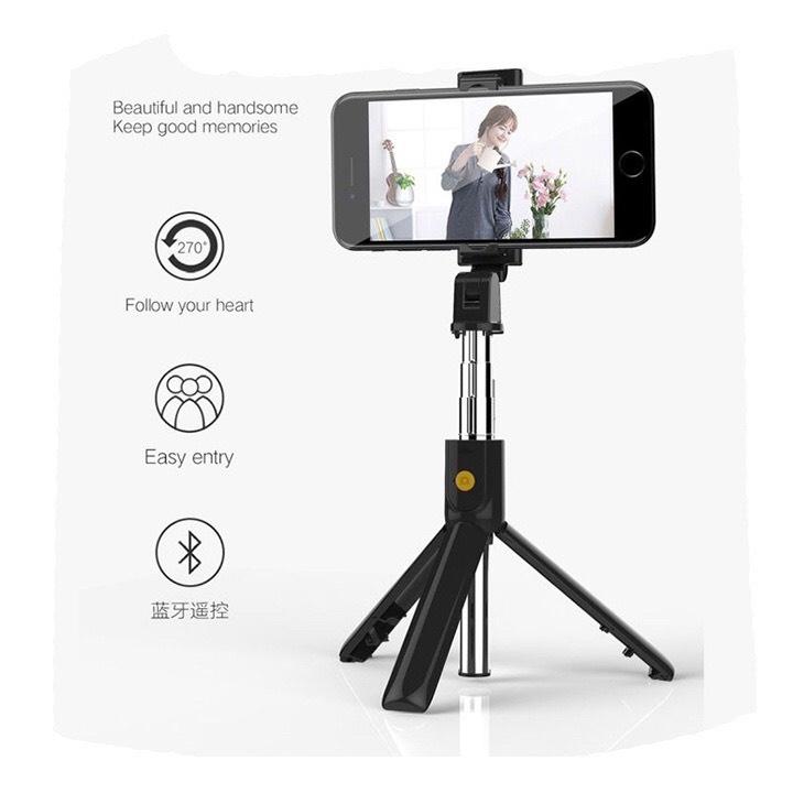 Gậy selfie stick Integrated Tripod Q07 bluetooth - Gậy tự sướng,chụp hình, quay phim, livetream