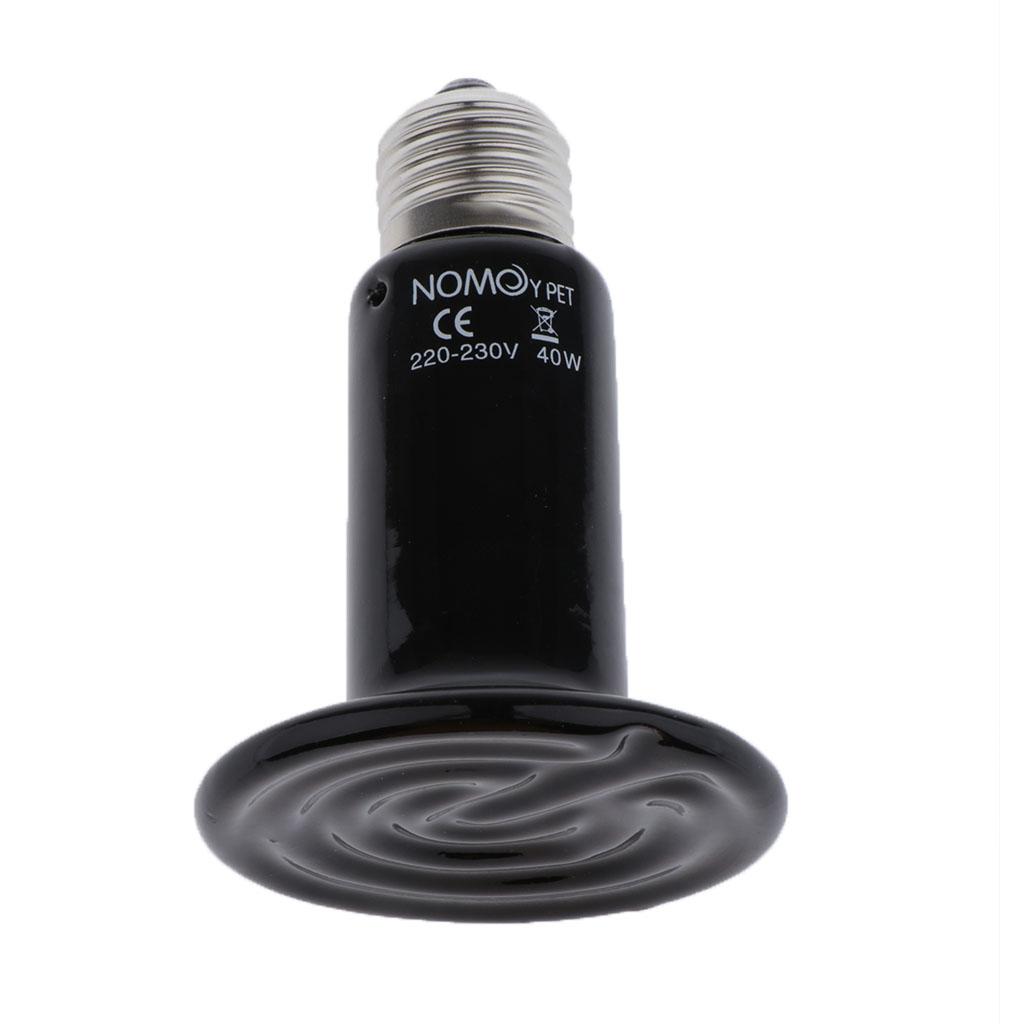Reptile Infrared Heater Heat Lamp Terrarium Amphibian Screw in E27 Bulb 40W