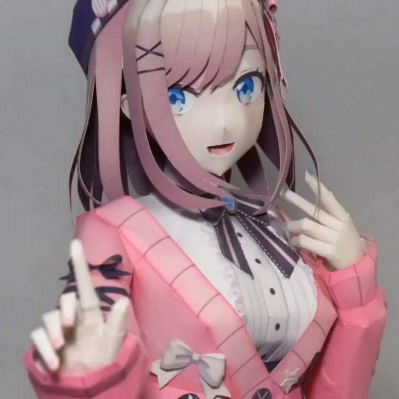 Mô hình giấy anime girl Anime Virtual idol VTuber Suzuhara Lulu