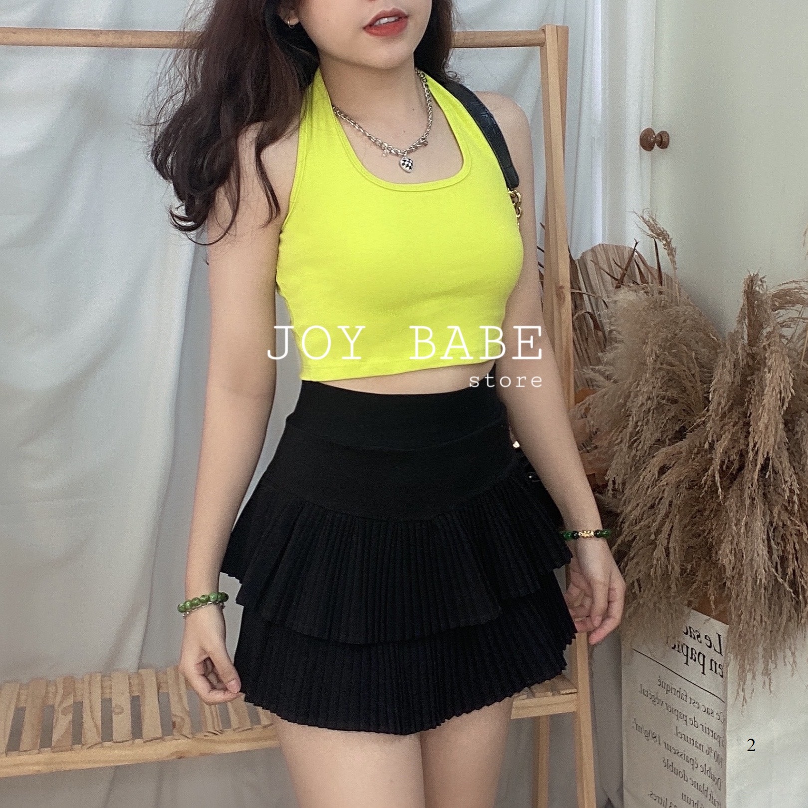  Áo croptop ba lỗ sexy JOY BABE  thun xịn hack dáng co giãn 4, áo yếm tròng cổ cá tính, crop top sexy form ôm CROB 2