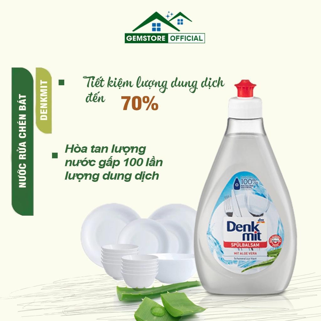 Nước Rửa Chén Bát Denkmit, Dung Dịch Rửa Chén Bát, Dung Tích 500ml, Hương Lô Hội, An Toàn, Hiệu Quả, Nhập Đức