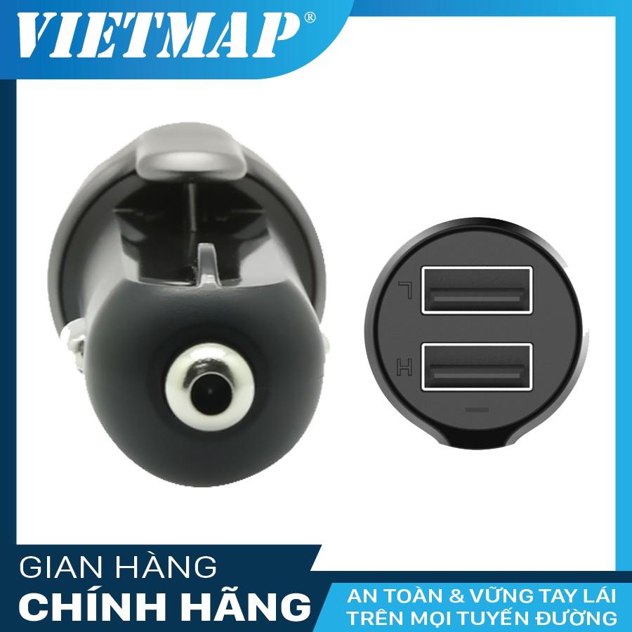 VIETMAP VM31 - Tẩu Sạc Thoát Hiểm Đa Năng Trên Ô Tô - Hai Cổng USB 3.0A Sạc Siêu Tốc - Hàng Chính Hãng