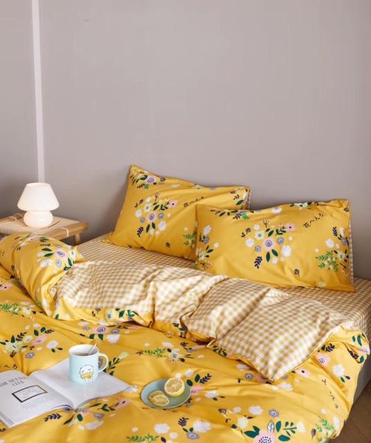 Set Cotton LiVing Hàng Nhập Khẩu Cao Cấp 4 Món Hello Summer