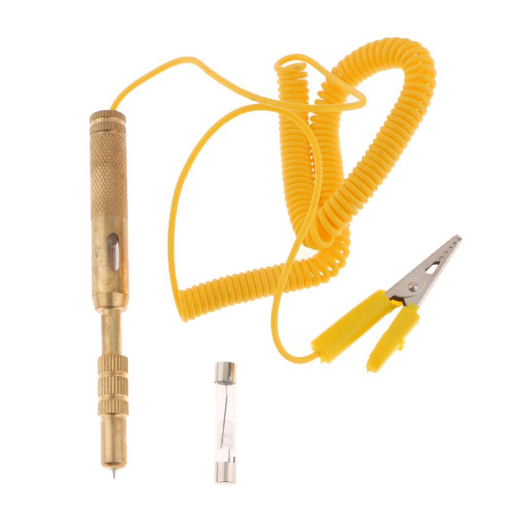 Truck Motorcycle Circuit Voltage Tester Test Pen 6V-24V Cable Clip