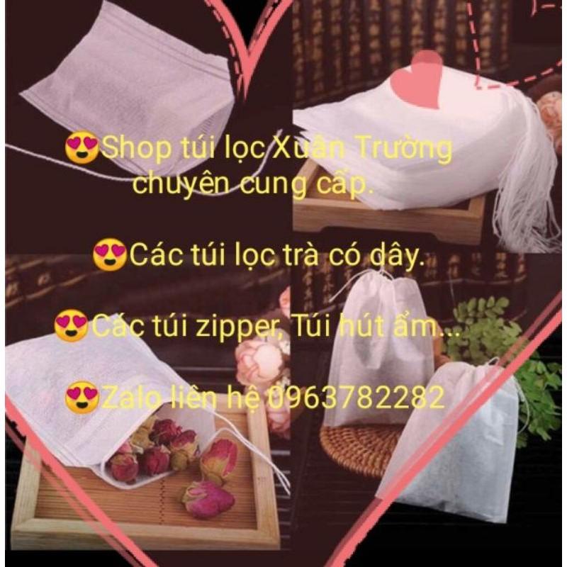 Set 100 TÚI LỌC CÓ DÂY BUỘC KÍCH THƯỚC 9X10 cm