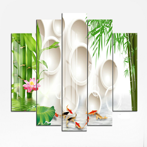 Bộ 5 - Tranh treo tường - Trang trí phòng Spa 3D/Gỗ MDF Hàn Quốc/Chống ẩm mốc, mối mọt T3M-5