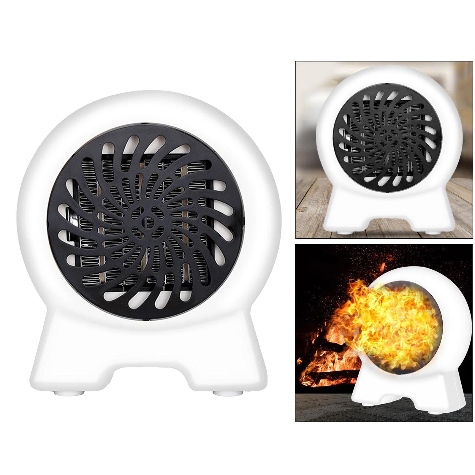 Electric Fan Space Heater Portable Winter Warm Home Office Desk 500W