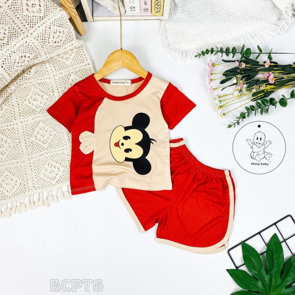 Đồ bộ bé gái, bộ cộc tay mùa hè cho bé họa tiết đáng yêu size 5-28kg chất cotton mềm mịn mát