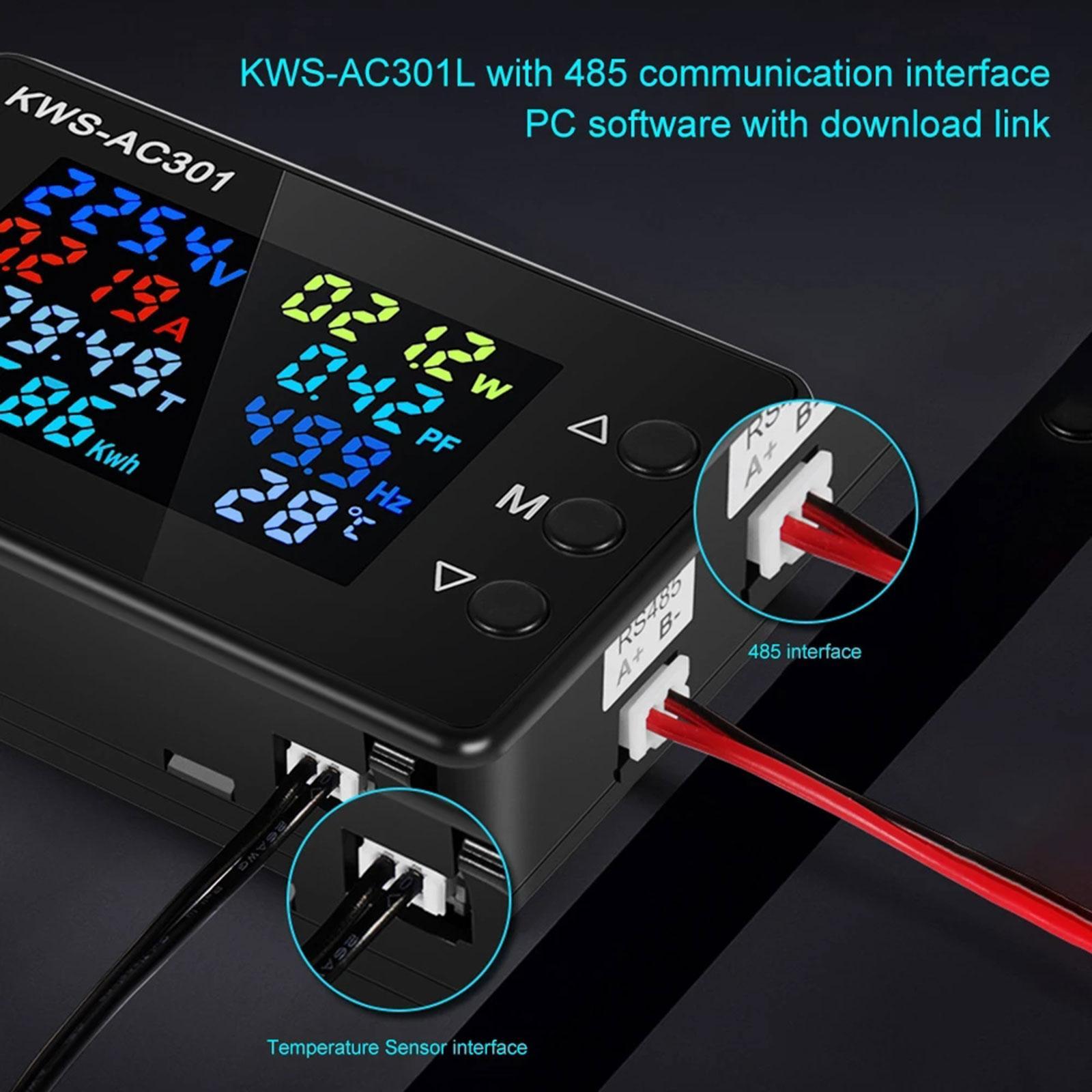 AC Power Meter Power Current Electricity Screen Digital Voltage Electric Display Meter