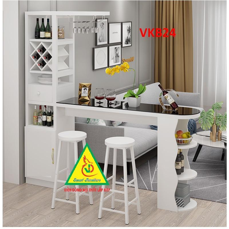 Quầy bar mini kết hợp tủ rượu VKB024 - Nội thất lắp ráp Viendong Adv