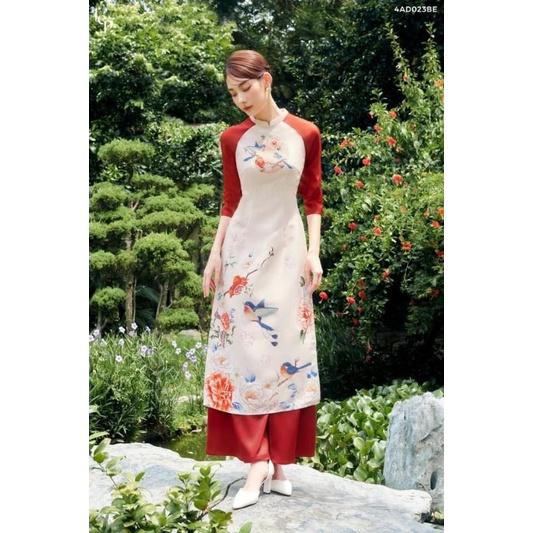 Áo dài ogana thiết kế hàng đính kế cao cấp đẹp sang chảnh. áo dài đẹp chuẩn xịn 100%