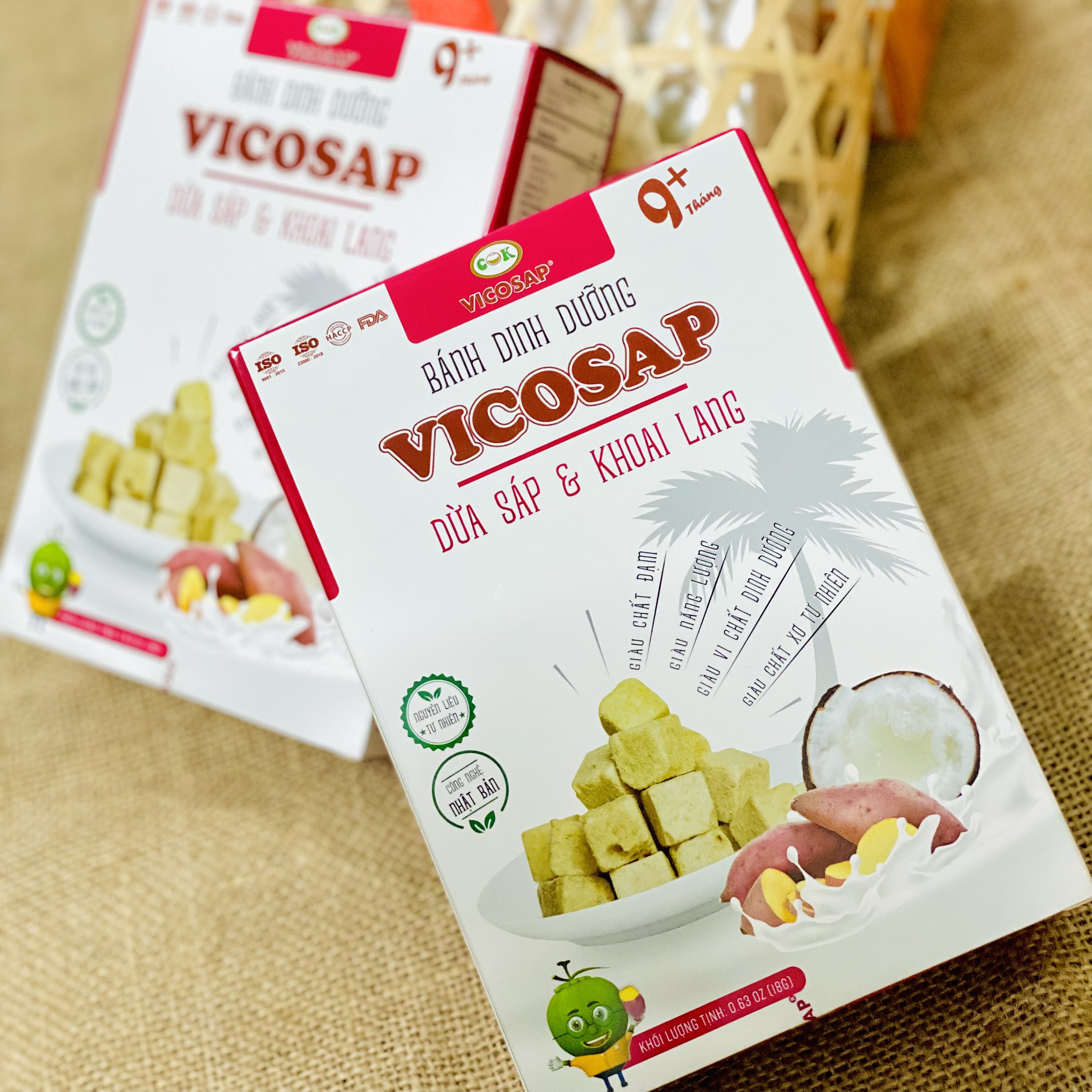 Bánh dinh dưỡng Dừa Sáp & Khoai Lang - Vicosap