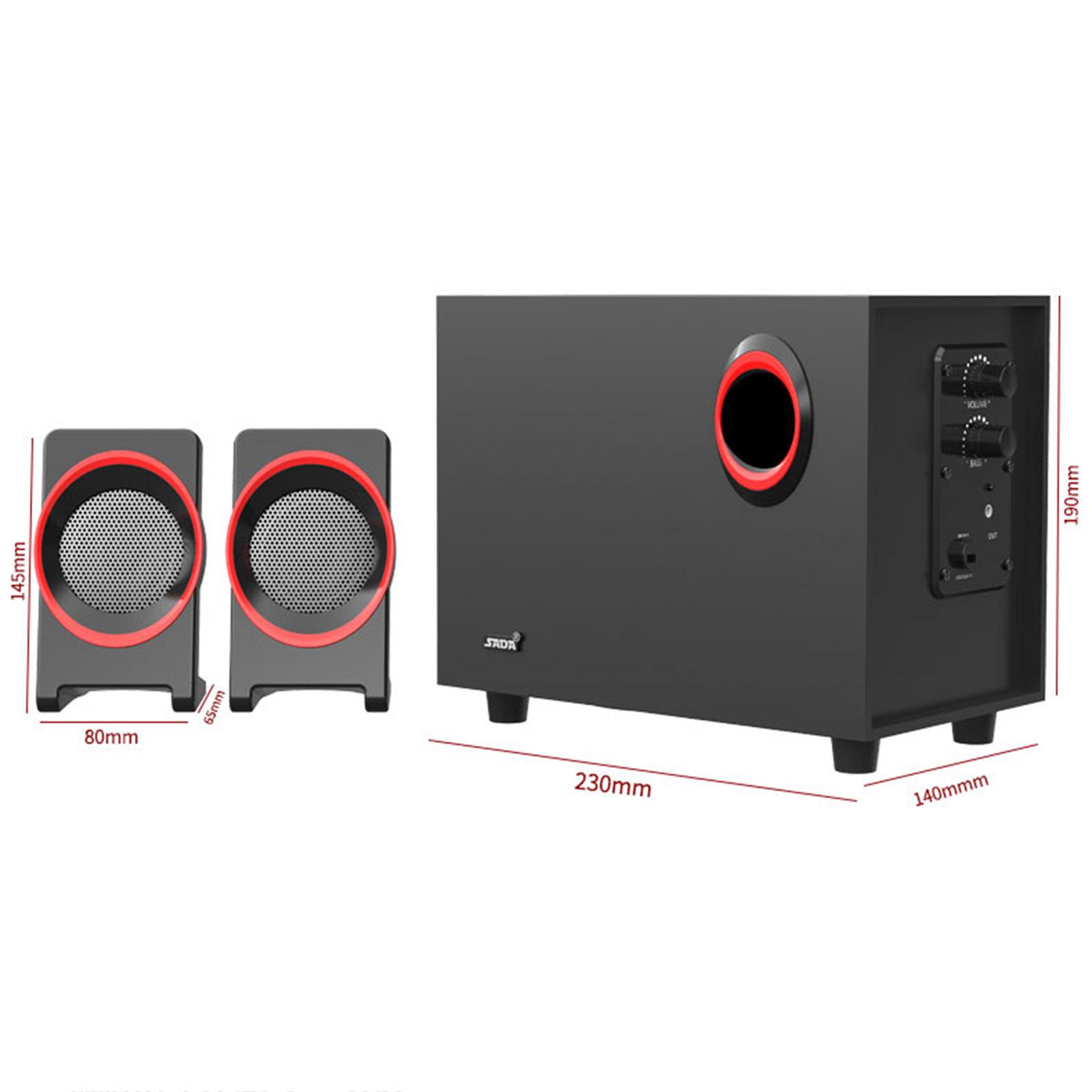 Loa máy tính để bàn SADA SL-8018 siêu trầm 3,5mm,có dây USB,hỗ trợ 25Hz-20kHz cho gia đình