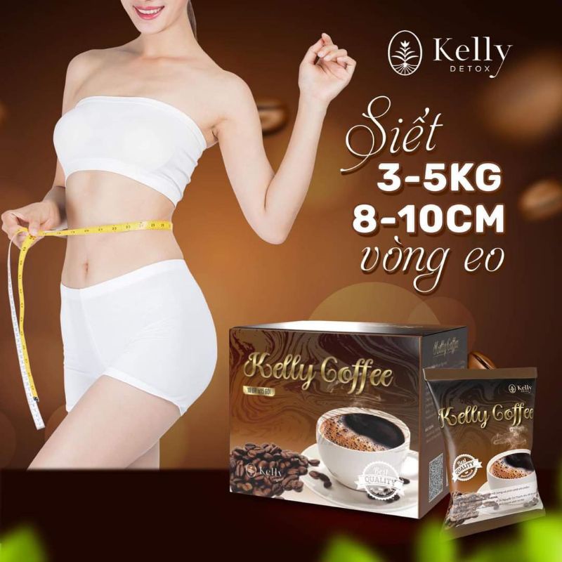 Kelly Detox Coffee (15 gói) - Cà Phê Hòa Tan Thơm Ngon Hỗ Trợ Giảm Cân Nhanh Mẫu Mới 2023 , Lấy Lại Vóc Dáng Thon Thả 