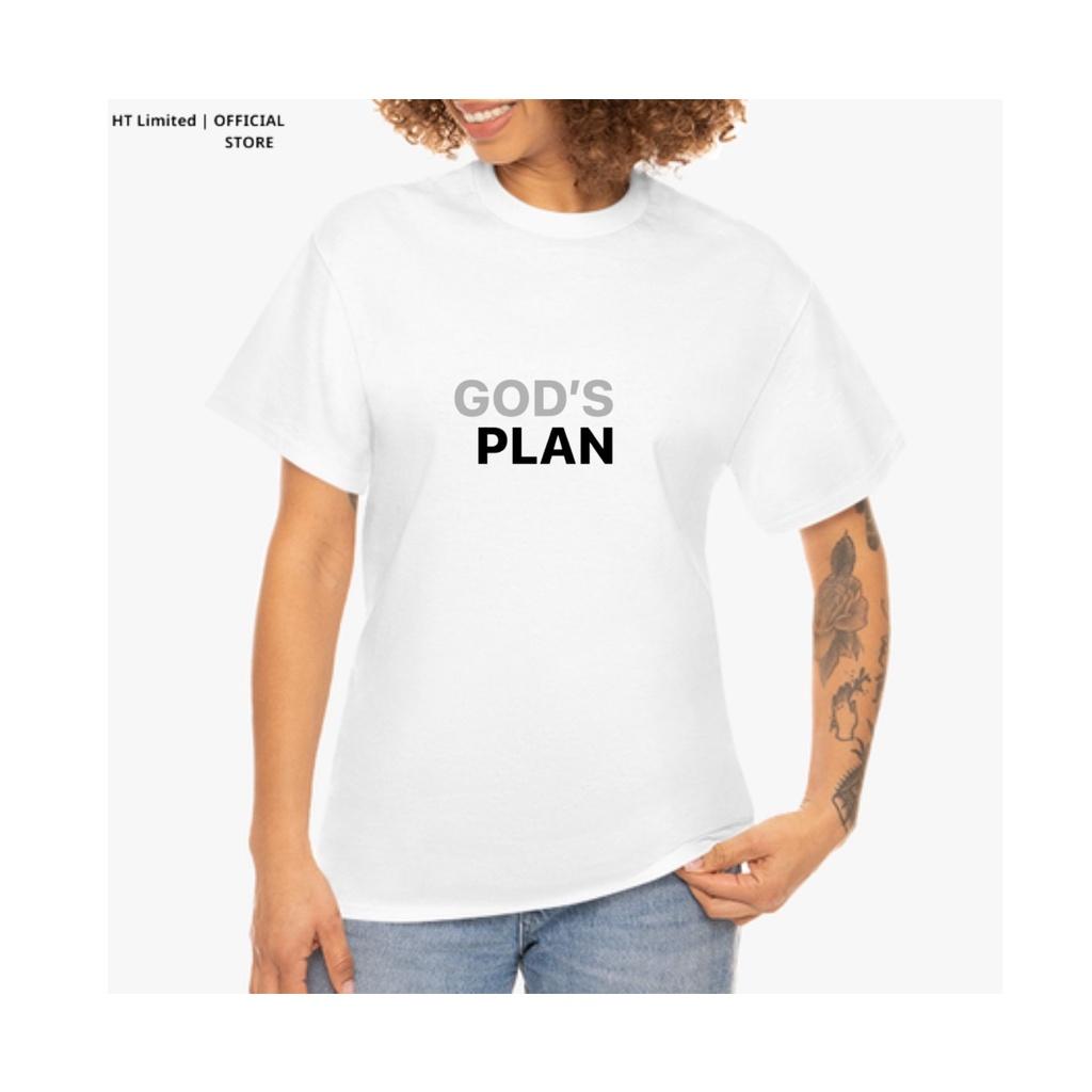 Áo thun thiết kế Unisex God plan basic, Cotton Cao Cấp 100%