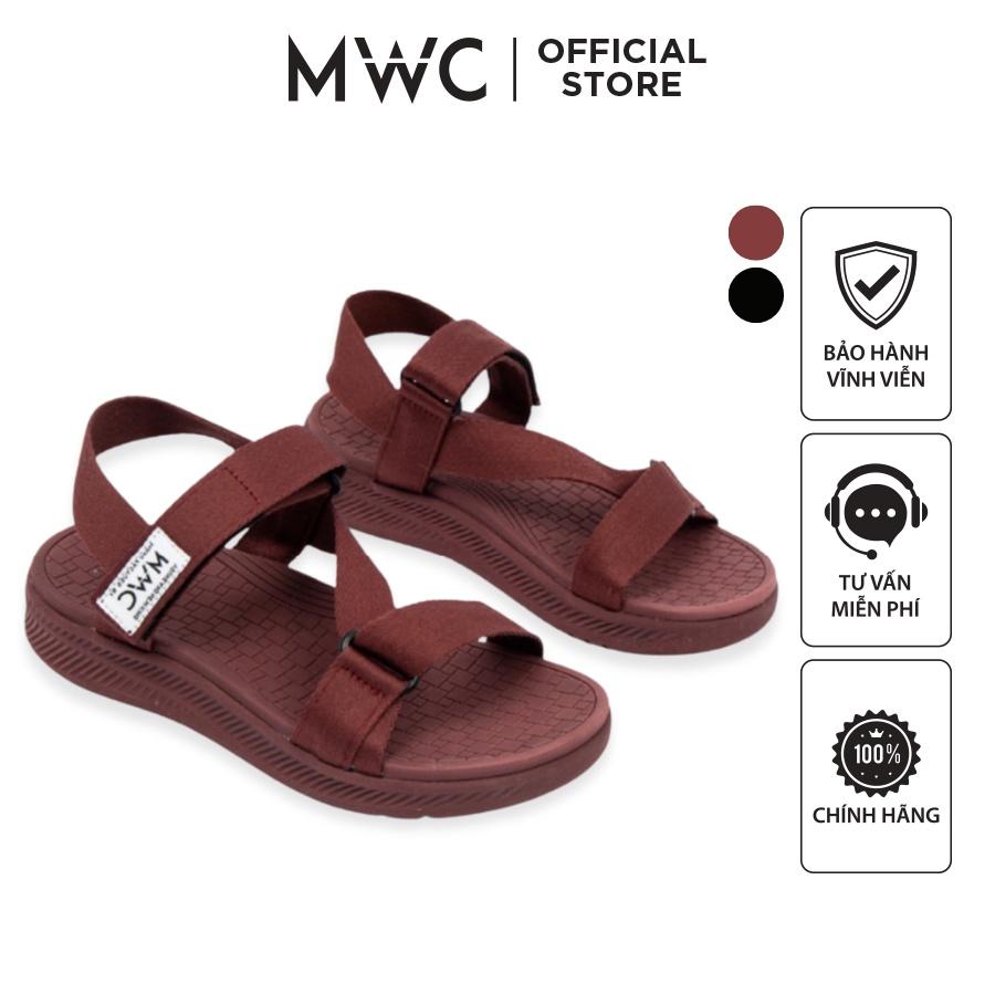 Giày MWC 2912 - Giày Sandal Đế Bằng, Giày Sandal Quai Chéo Vải Dù Đế Bằng Cá Tính