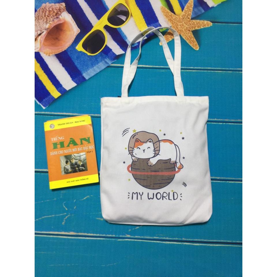 TOP các mẫu hot nhất Túi Tote Vải canvas Đẹp Cực Hot có khóa miệng