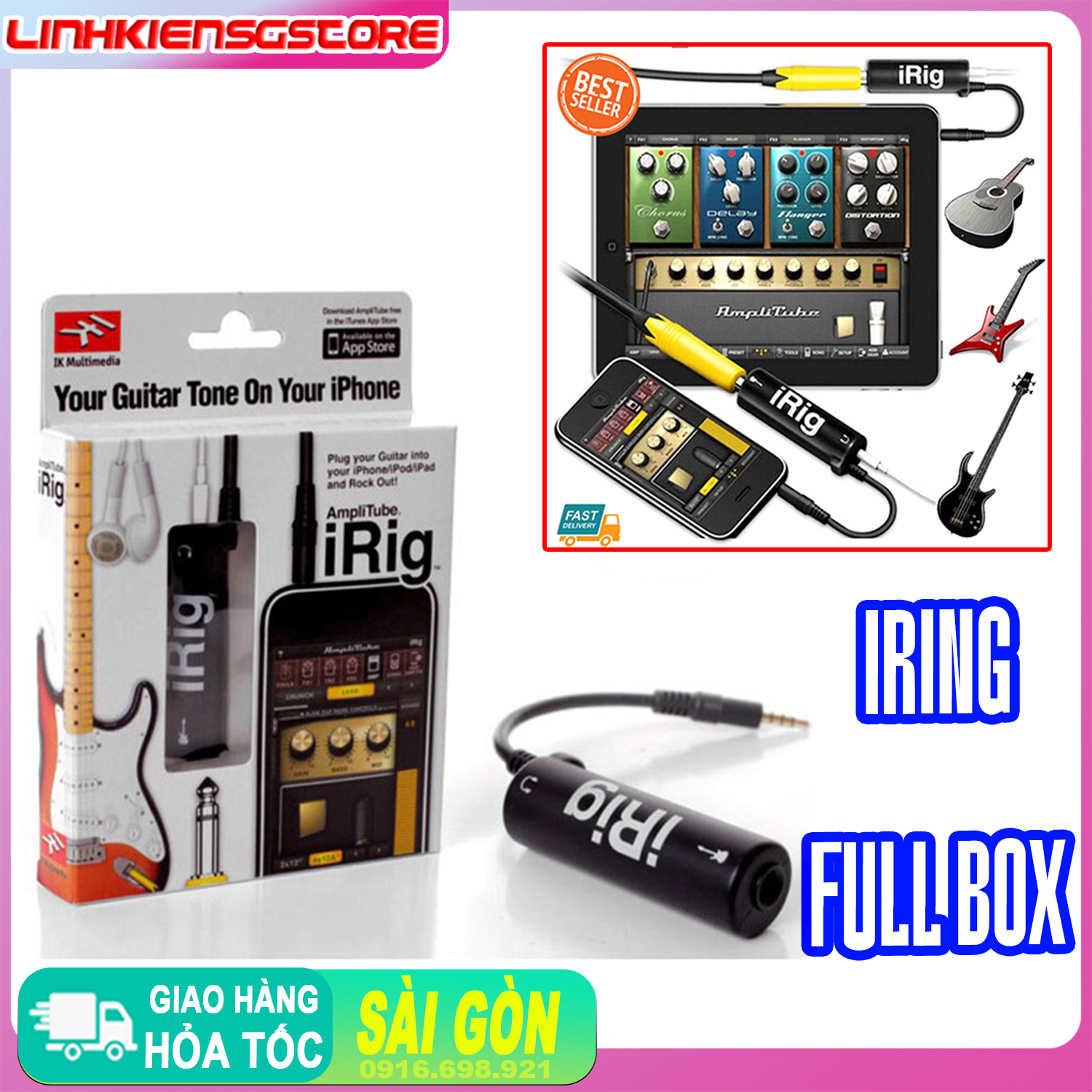 [FULLBOX] Thiết bị thu âm i/rig cho smart phone máy tính bảng i/pad jack 3.5mm thiết kế nhỏ gọn M