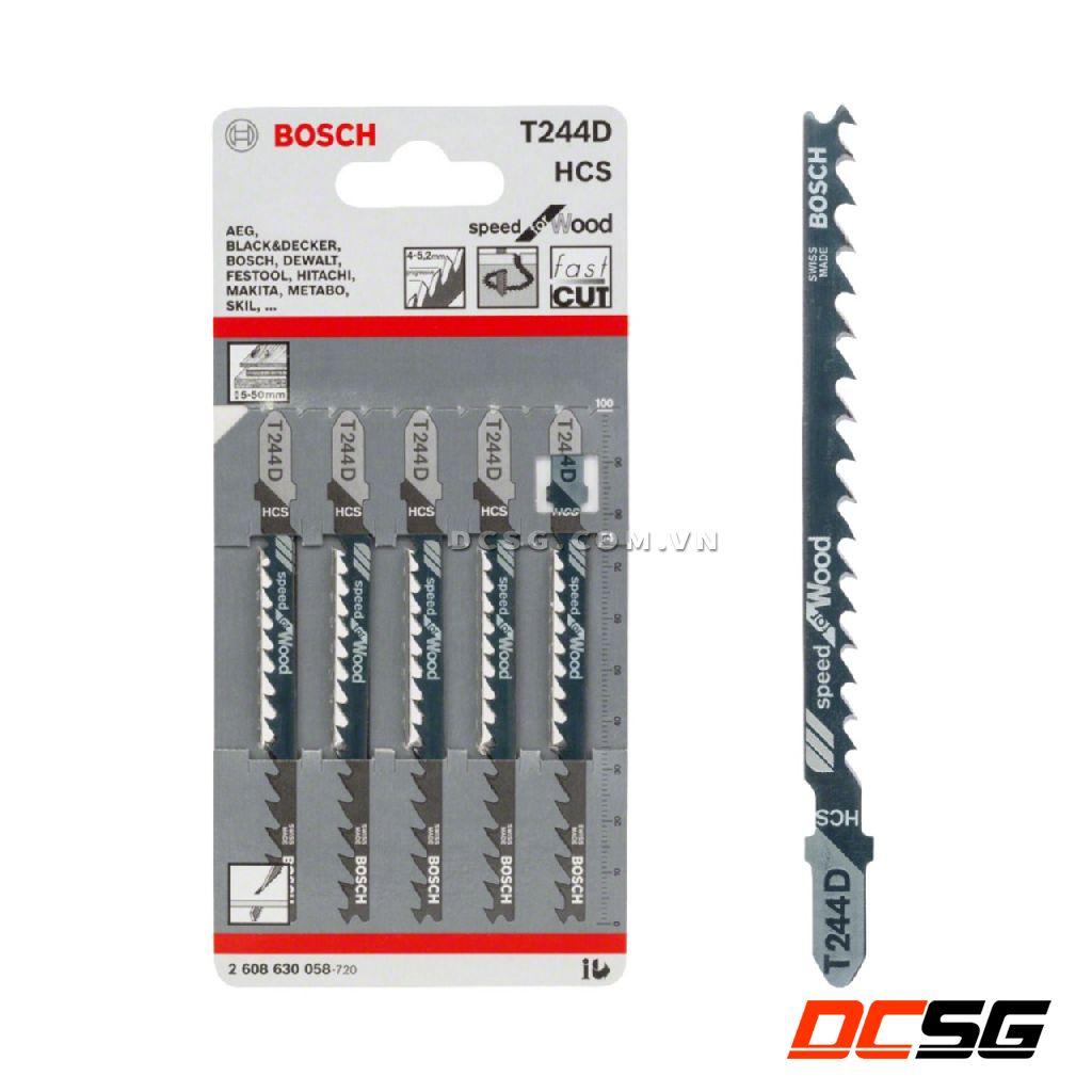 Lưỡi cưa lọng cho cắt lượn cung tròn và nhanh trên gỗ T244D Bosch 2608630058 (01 lưỡi) | DCSG