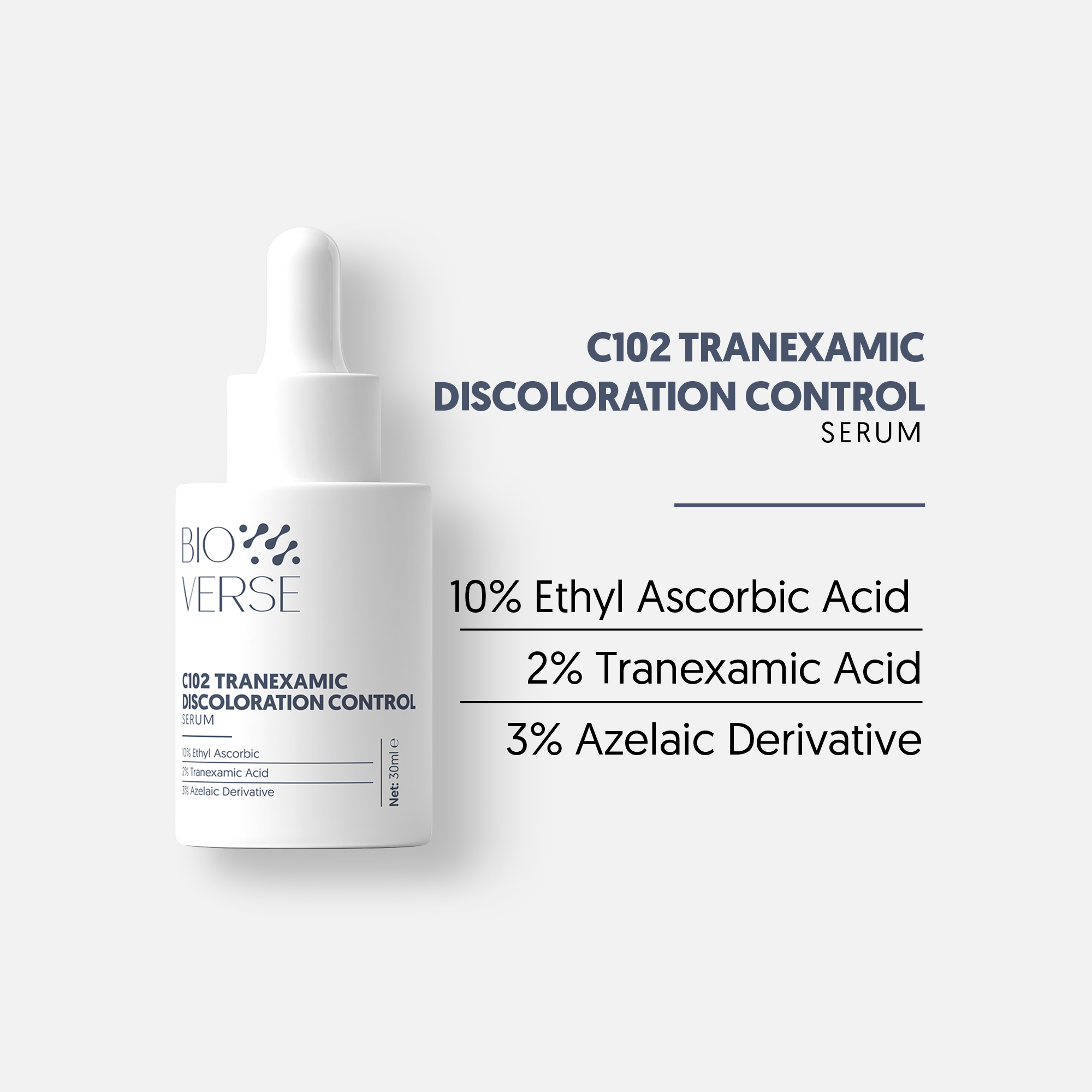 Tinh chất Vitamin C102 hỗ trợ mờ thâm đỏ & chống oxy hóa C102 Tranexamic Discoloration Control Serum 30ml