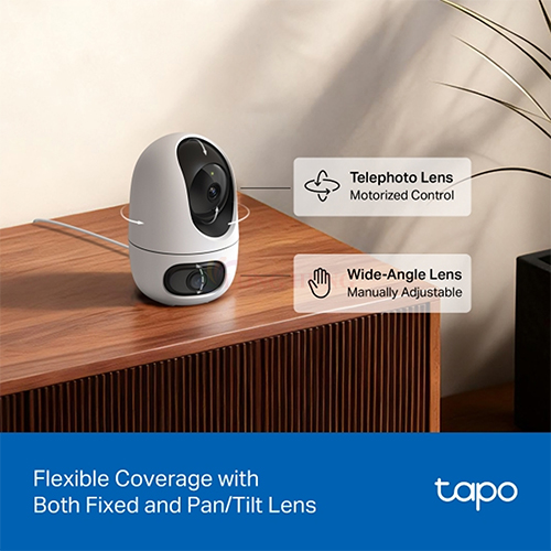 Camera trong nhà TP-Link Tapo Dual Lens Pan/Tilt Home Security Wifi 2K C245D - Hàng chính hãng