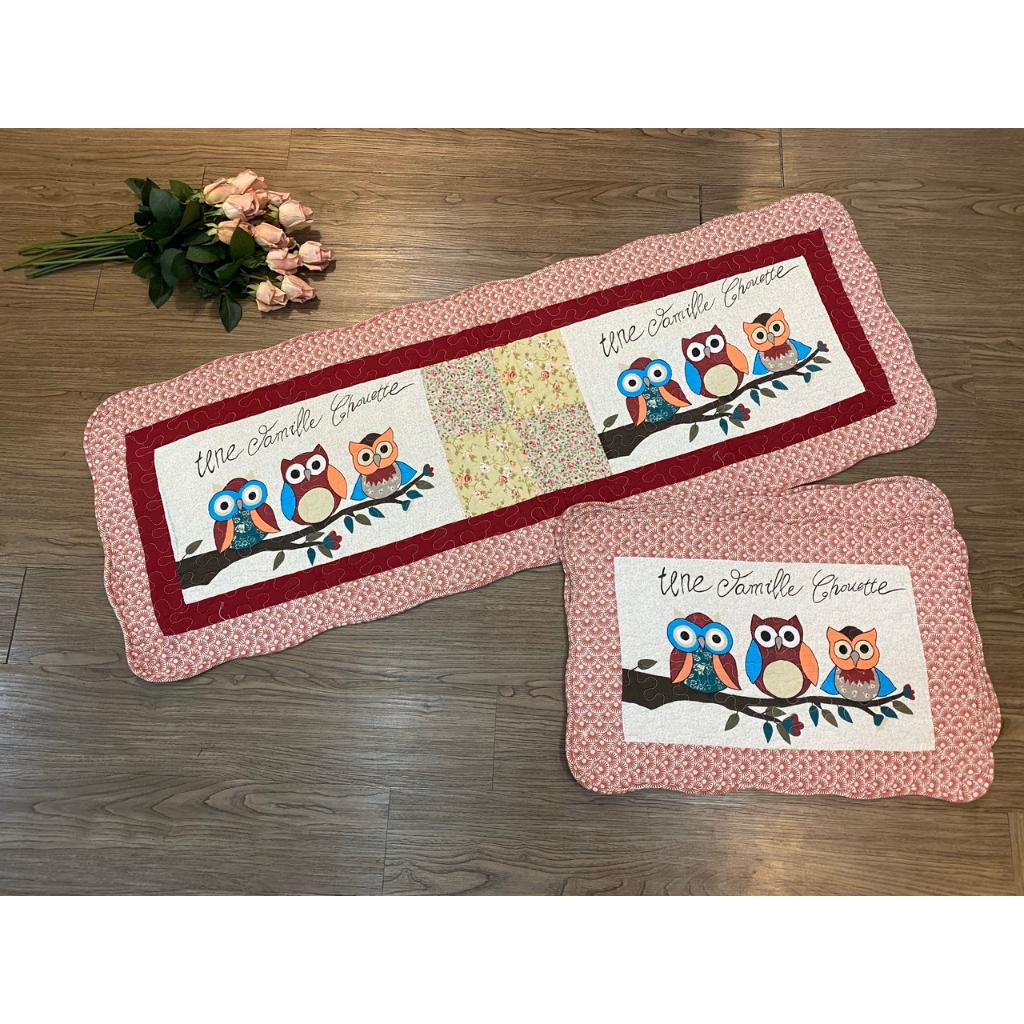 Thảm set 3 - 3 con cú - T3N150
