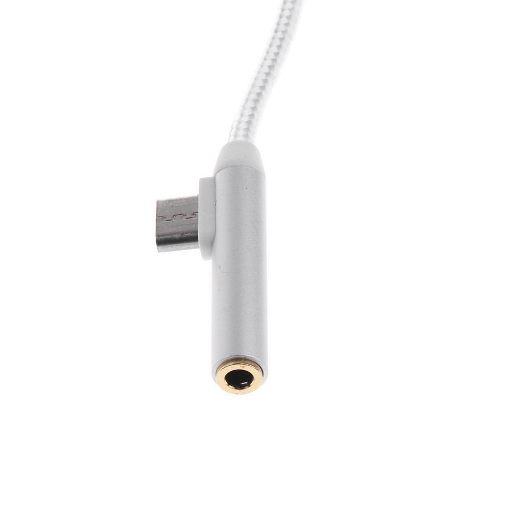 2 Pieces 2 in 1 Type C 3.1 Male to 3.5mm Female Stereo Audio Headphone Adapter