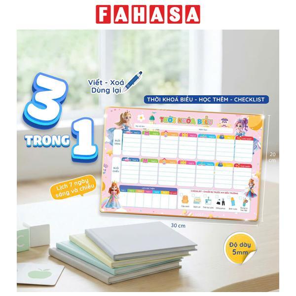 Tranh Lịch Thời Khóa Biểu - Tích Hợp 3 Trong 1 - Viết - Xóa Thông Minh (Nhiều Mẫu Mã)