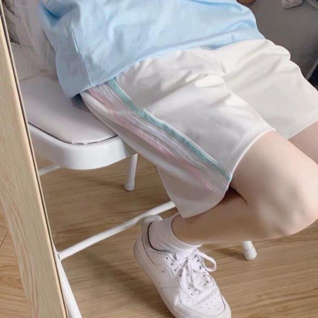 Quần Sooc Đùi Kẻ Sọc Unisex Quần Short Nam Nữ Freesize 3 Màu