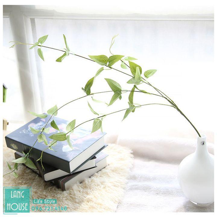 Hoa Giả Hoa Lụa - CÀNH LAN DƯƠNG XANH Loại 1 Giống Thật