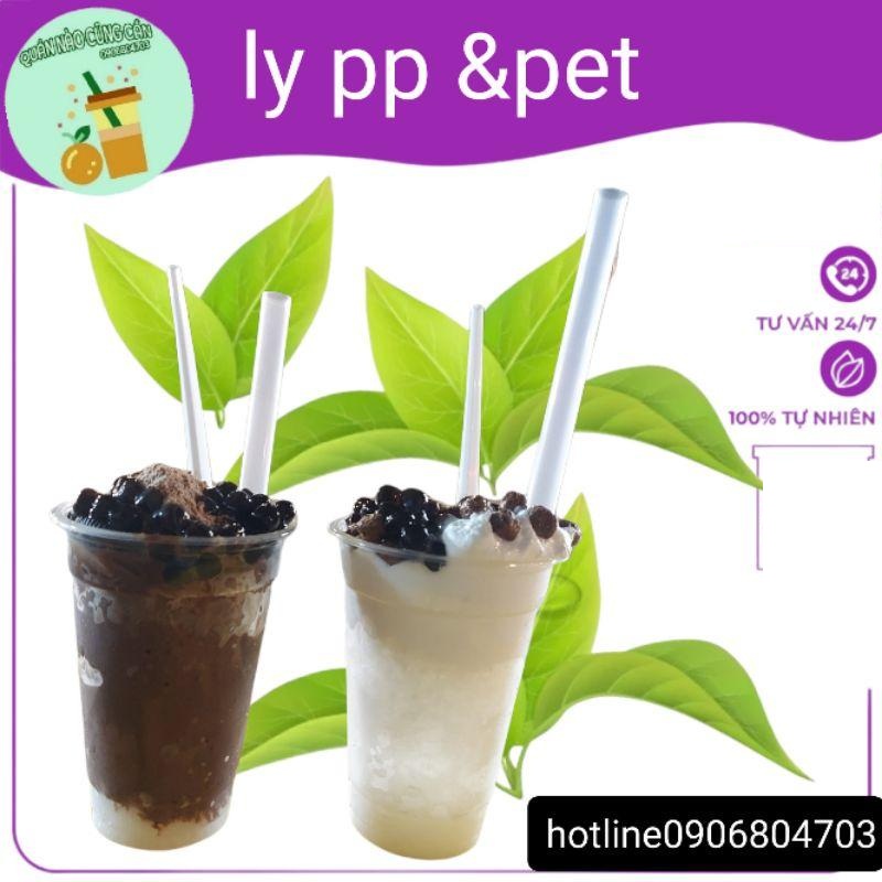 50 Ly nhựa Pet/PP trơn trong suốt 360ml, 500m, 700ml loại tốt, dẻo dai, chịu nhiệt tốt